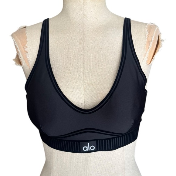Alo Yoga Airlift Line Up Bra Black Small - Picture 4 of 11